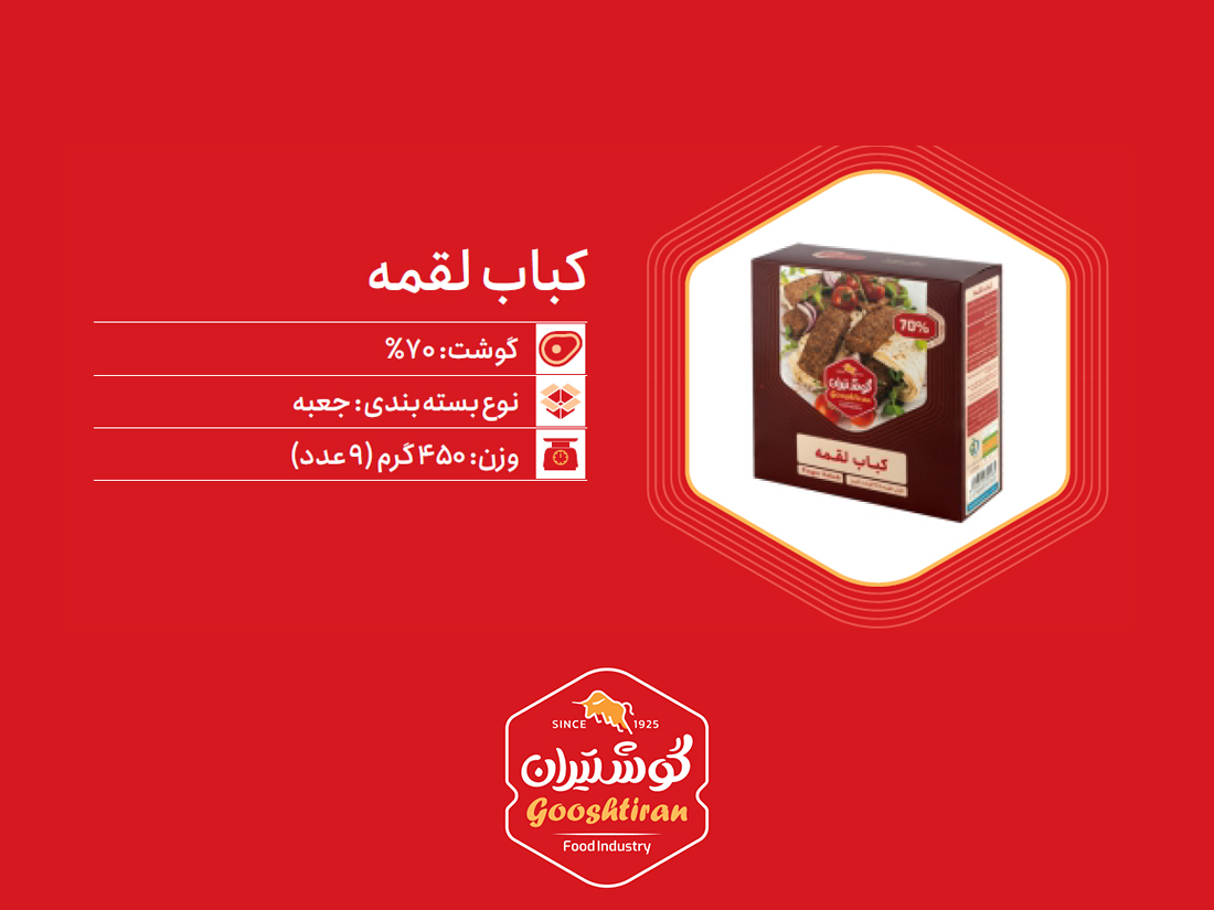 کباب لقمه گوشت ۷۰٪
