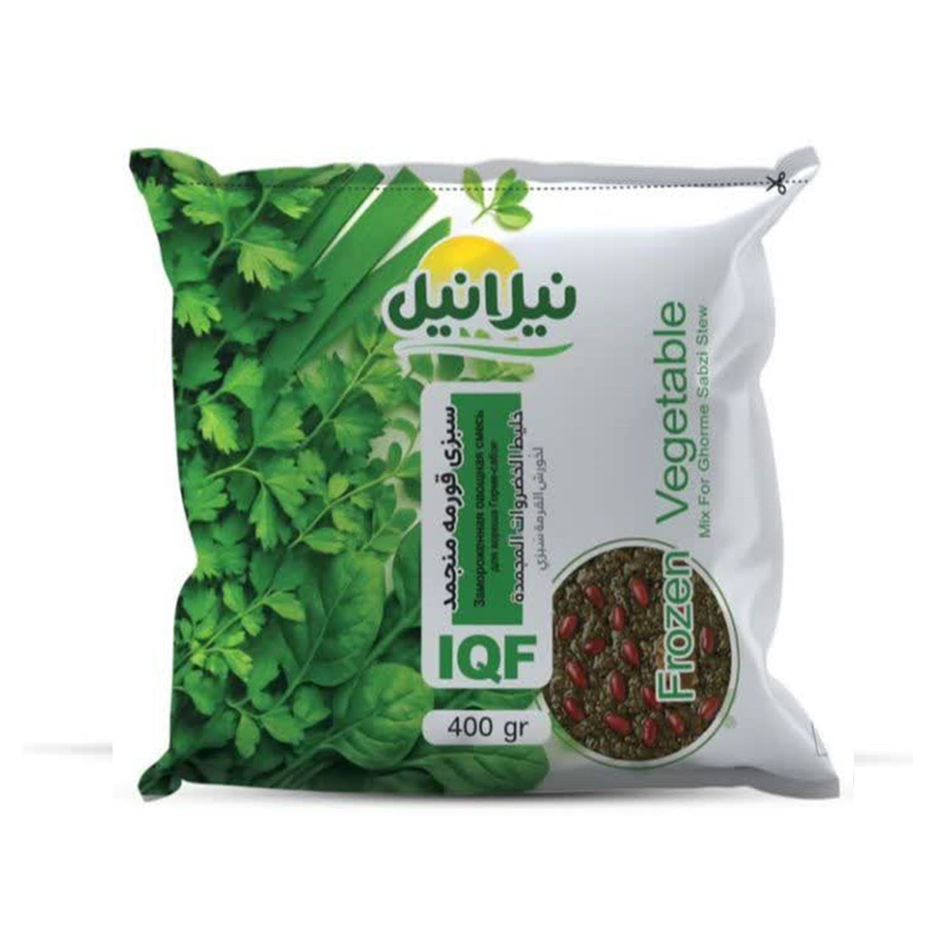 سبزی قورمه ۴۰۰ گرمی - ۲۴ عددی - نیلانیل